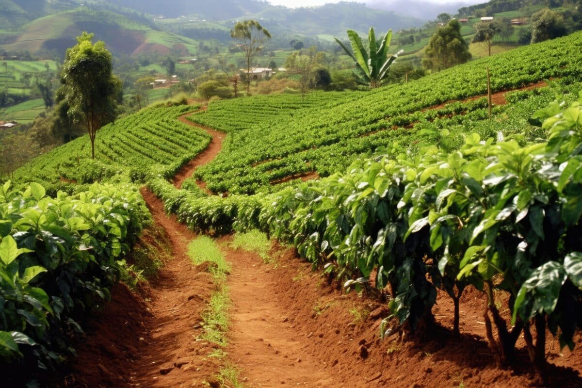 plantations de café au Brésil