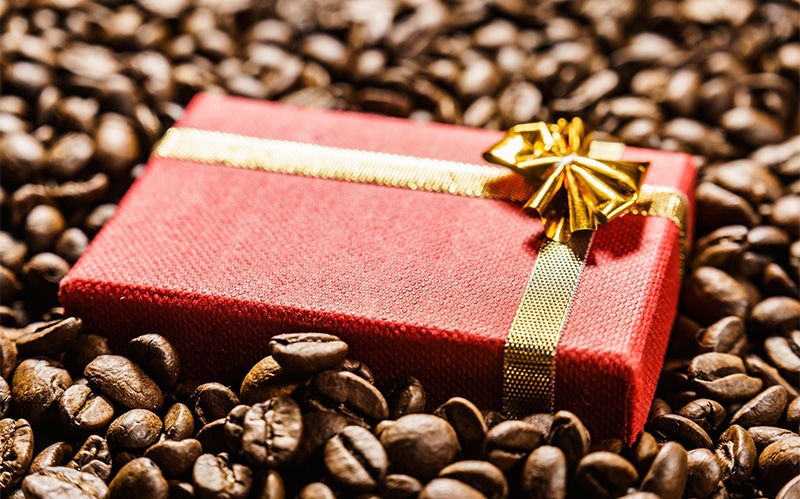 machine à café à Noël